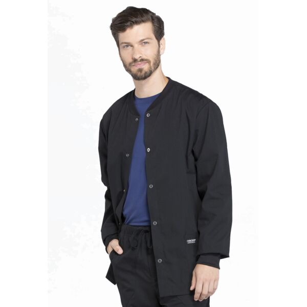 Men's Snap Front Jacket in Black Thumbnail