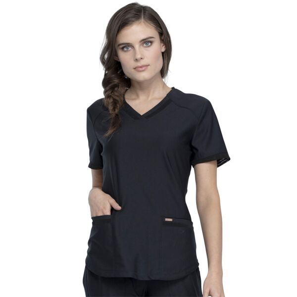 V-Neck Top in Black CK840 BLK Thumbnail